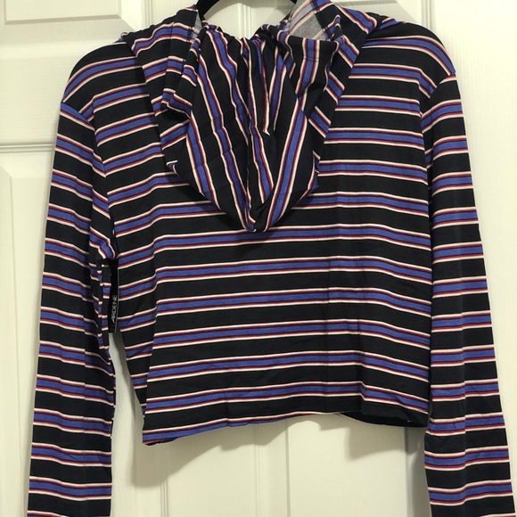 NEW Striped crop hoodie - Picture 2 of 2